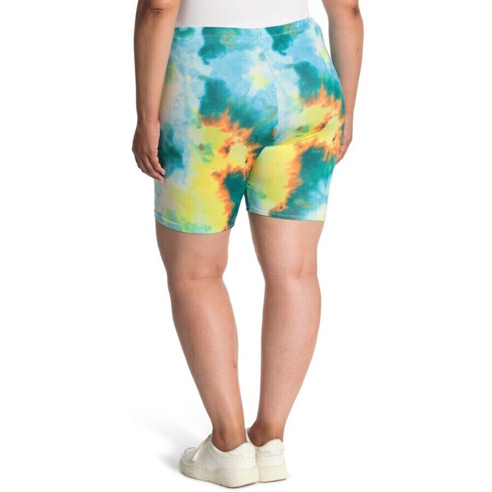 AFRM Lars Short In Teal/Yellow Tie Dye Size L
